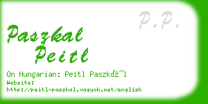 paszkal peitl business card